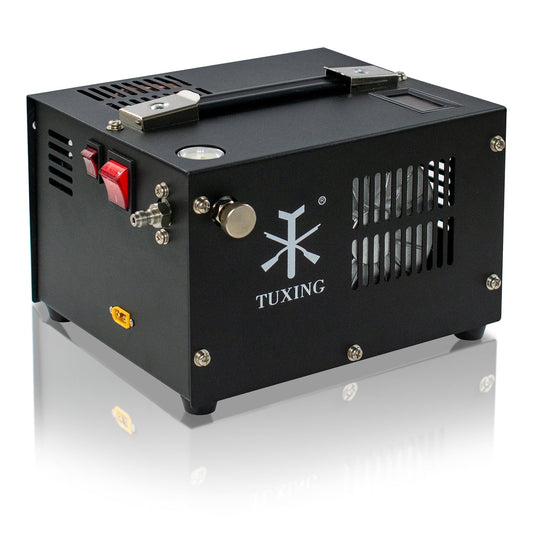 TUXING 4500Psi PCP Air Compressor w/ Built-in Transformer, One-Button Start for PCP Rifles, Paintball Guns, Diving Tanks