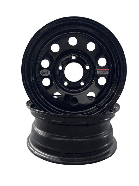 Taskmaster 2-Pack Vesper Steel Trailer Wheel Rim 15x6 5x5 Black Mod