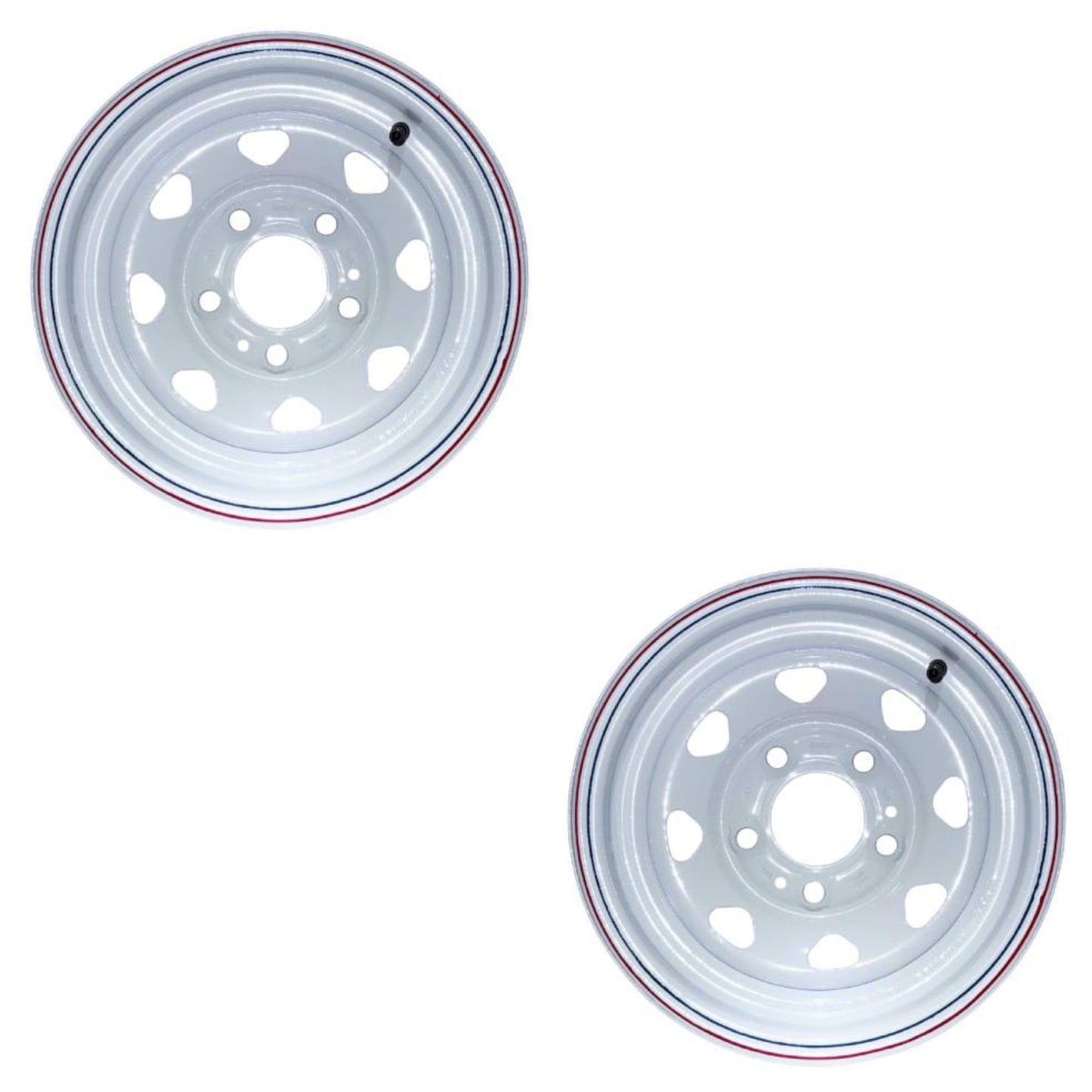 Taskmaster Steel Trailer Wheel Rim 12x4 5x4.5 White Spoke 2-Pack