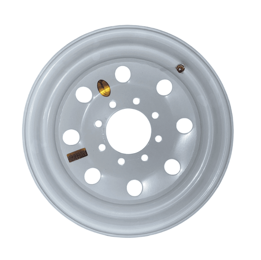 Taskmaster Steel Trailer Wheel Rim 17.5x6.75 White Mod - 4.76 Center Bore 0.08 Offset