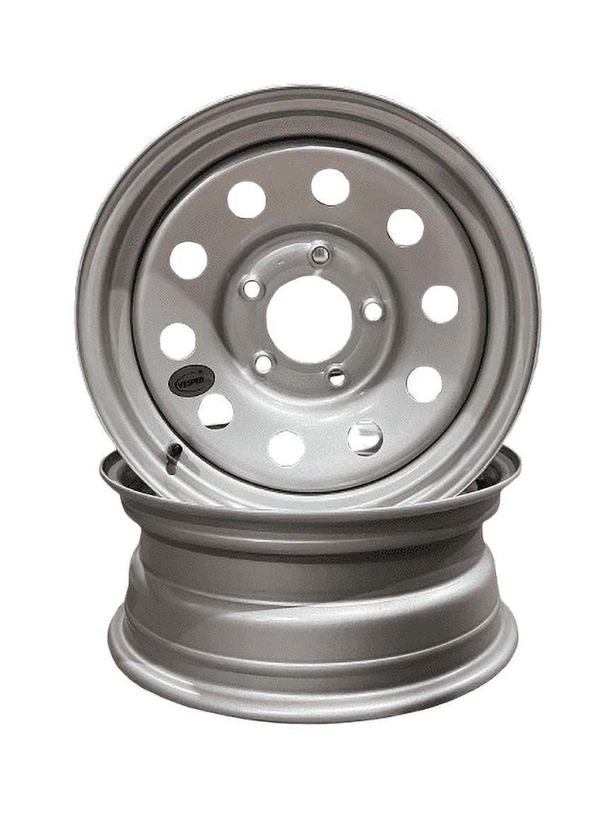 Taskmaster Vesper Steel Trailer Wheel Rim 15x6 5x5 Silver Mod 2-Pack
