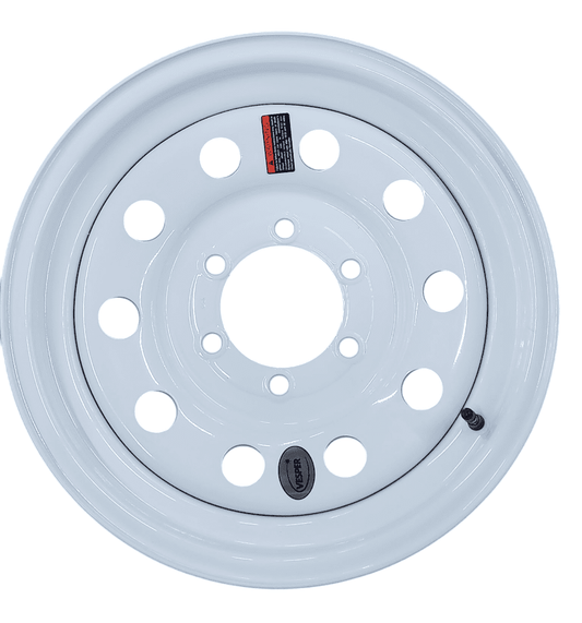 Taskmaster Vesper Steel Trailer Wheel Rim 16x6 6x5.5 White Mod
