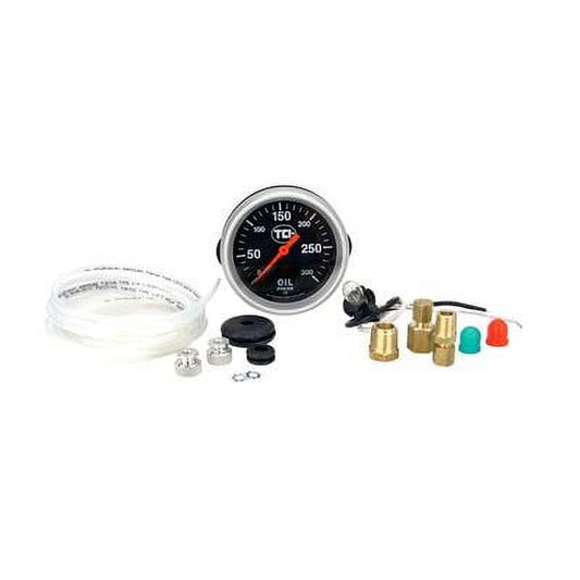 Tci 801100, Pressure Gauge 2-5/8 Transmission Black Face Performance Racing