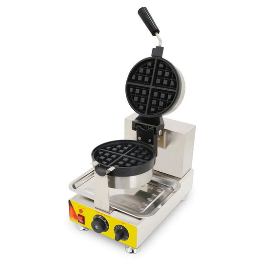 Techtongda Commercial Nonstick Waffle Electric Rotated Belgian Maker Iron Machine 110V