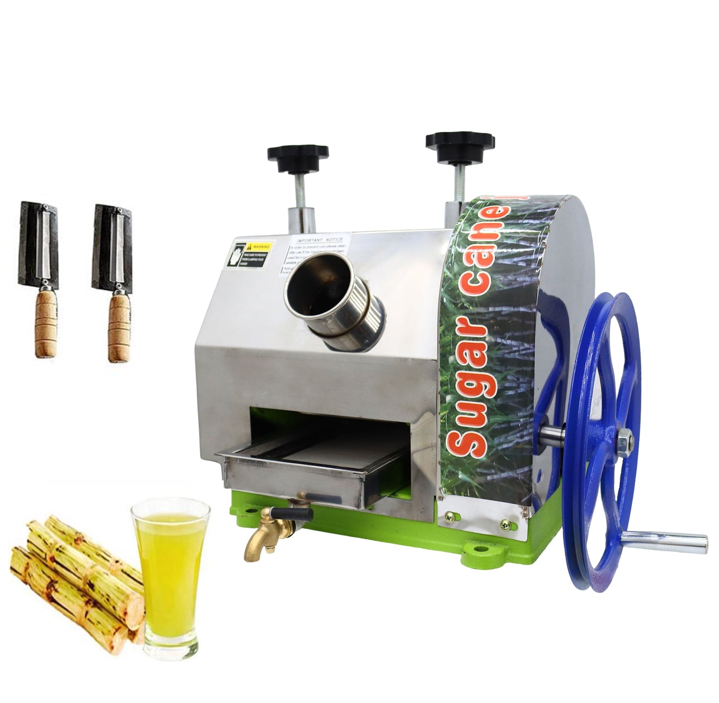 Techtongda Manual Suger Cane Ginger Press Juicer Juice Machine Press Commercial Juicer with Knives