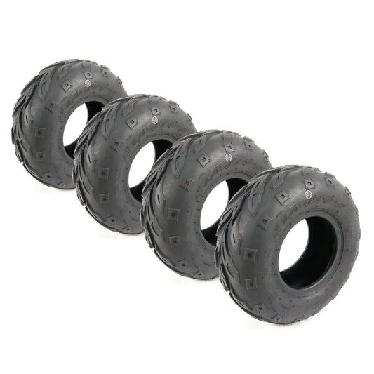 The ROP Shop | 4-Pack - Tires 145/70-6 with 6mm Tread for Motovox MBX10, MBX11, MBX12 Mini Bike