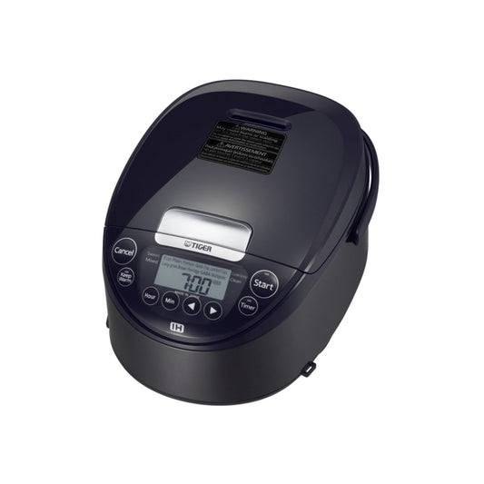 Tiger JPW-H10U Induction Heating Rice Cooker and Warmer with 14 Menu Presets and LCD Display (5.5-Cup, Mauve Black)