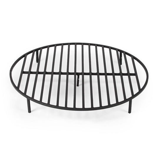 Titan Great Outdoors Round 36.5in Fire Pit Grate, Heavy Duty 1/2in Steel Elevated Log Wood Pit Grate, Burning Fireplace and Firepits