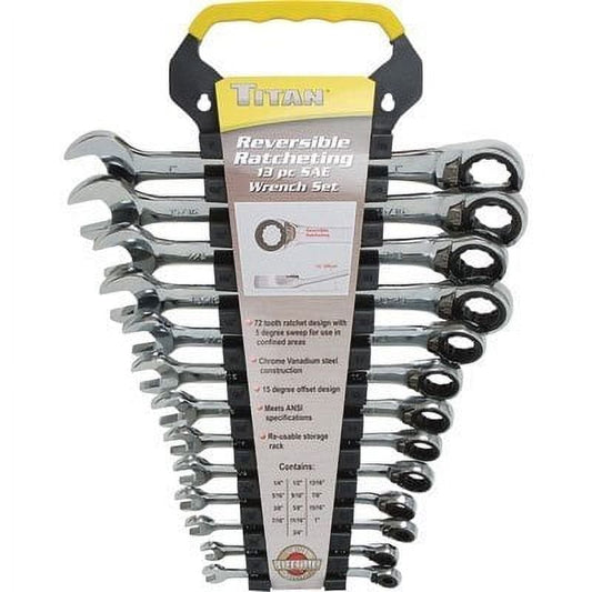 Titan SAE Reversible Ratcheting Wrenches - 13-Pc. Set, Model# 17364