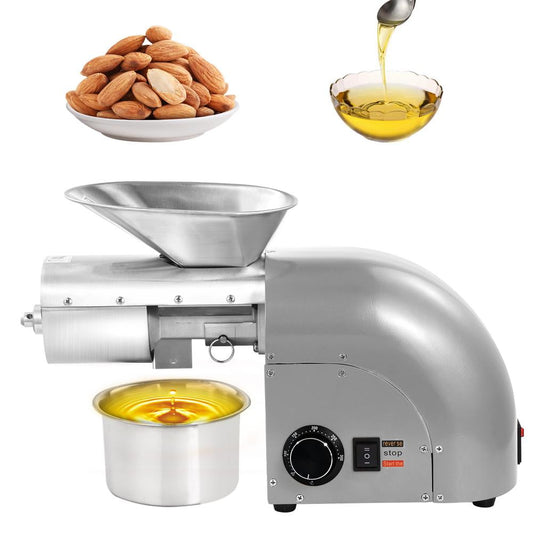 ToHu 1800W Oil Press Machine, Automatic Cold& Hot Electric Automatic Oil Press Extractor, 304 Food Stainless Steel,Oil Expeller for Peanut Sesame Sunflower Seeds Coconut Soybean