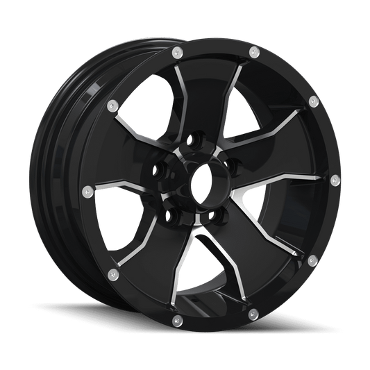 Trailer Wheels 14 15X6 6X139.7 0Et 108Cb Black/Machined Face