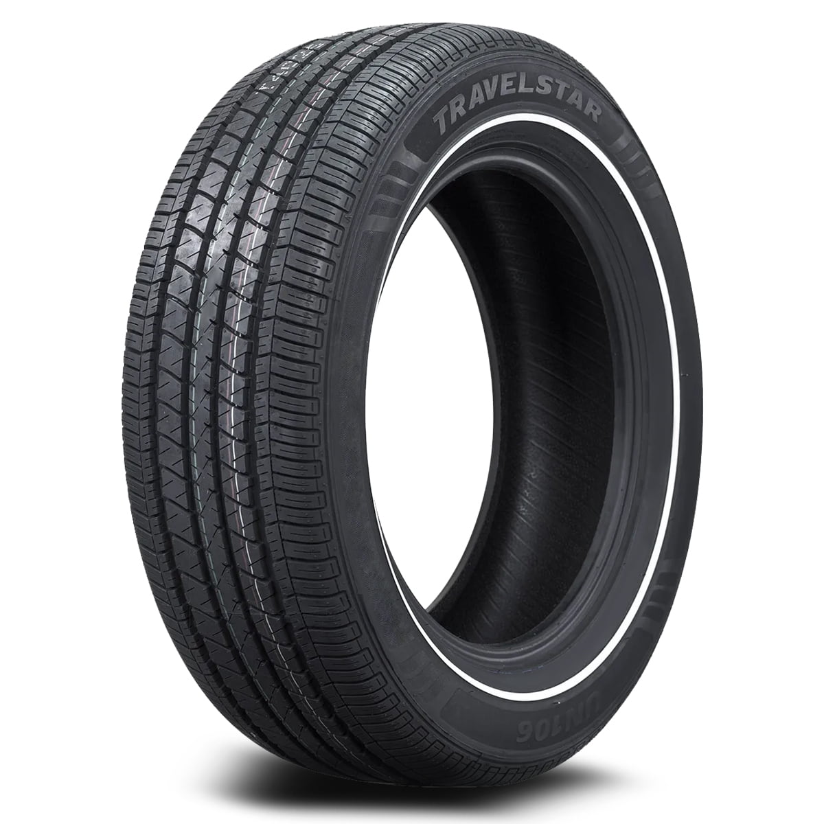 Travelstar UN106 All Season P225/60R17 99T Passenger Tire 225/60/17,Narrow White Stripe 9mm(Tire Only)