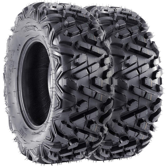 Tropow 25x8-12 6PR ATV Tires, 25x8x12 All Terrain ATV UTV Off-Road Tires(Set of 2, Tubeless)