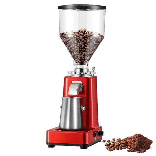 Trumoontree 35OZ Electric Coffee Grinder Adjustable Flat Burr Mill with 19 Precise Grind Setting Upgrade Automatic Point-action for Espresso French Press,Red