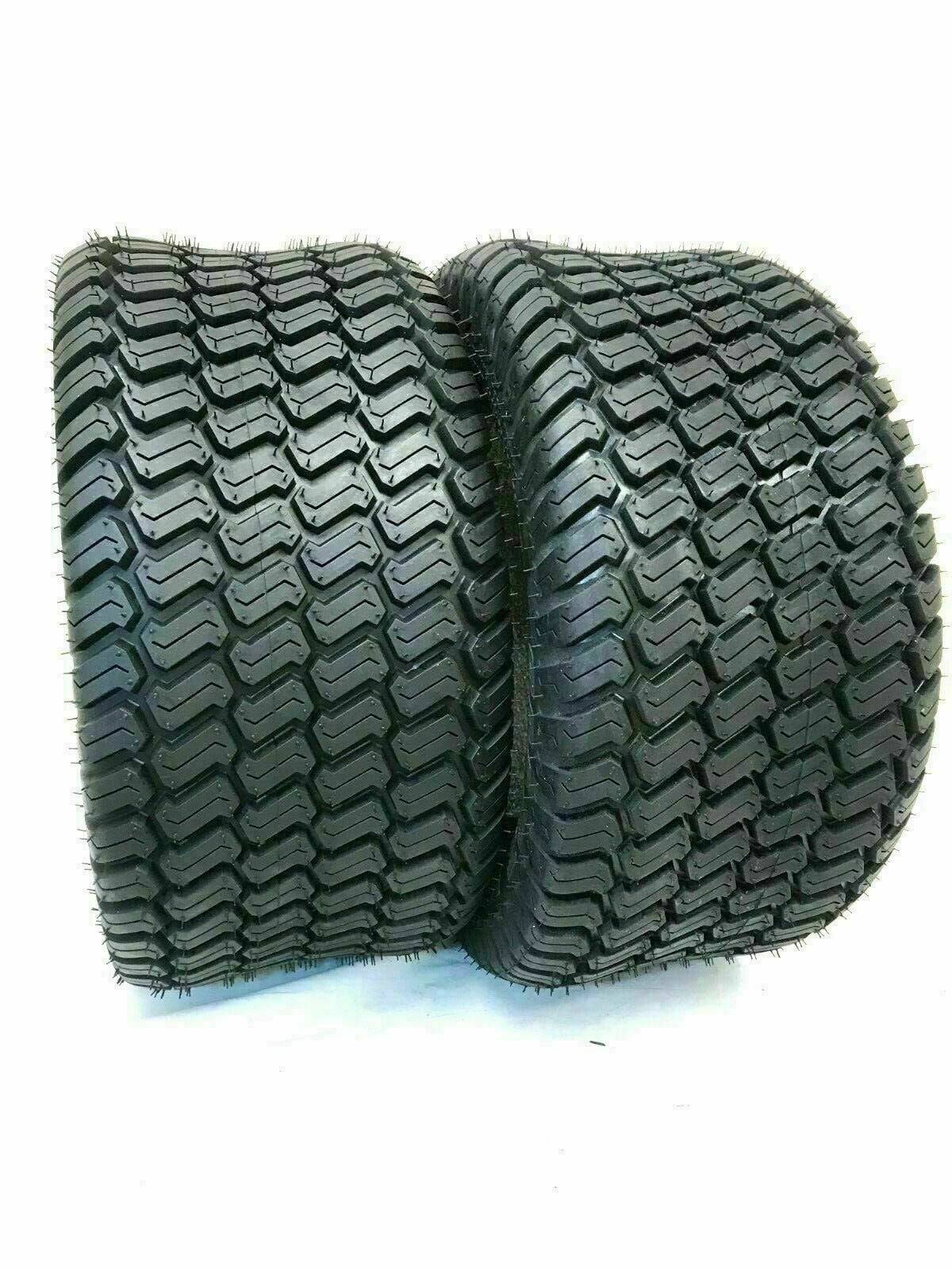 Two 18x8.50-8 Turf Lawn Tires 18 850 8 Riding Lawn Mower Tractor Tubeless Golf Cart