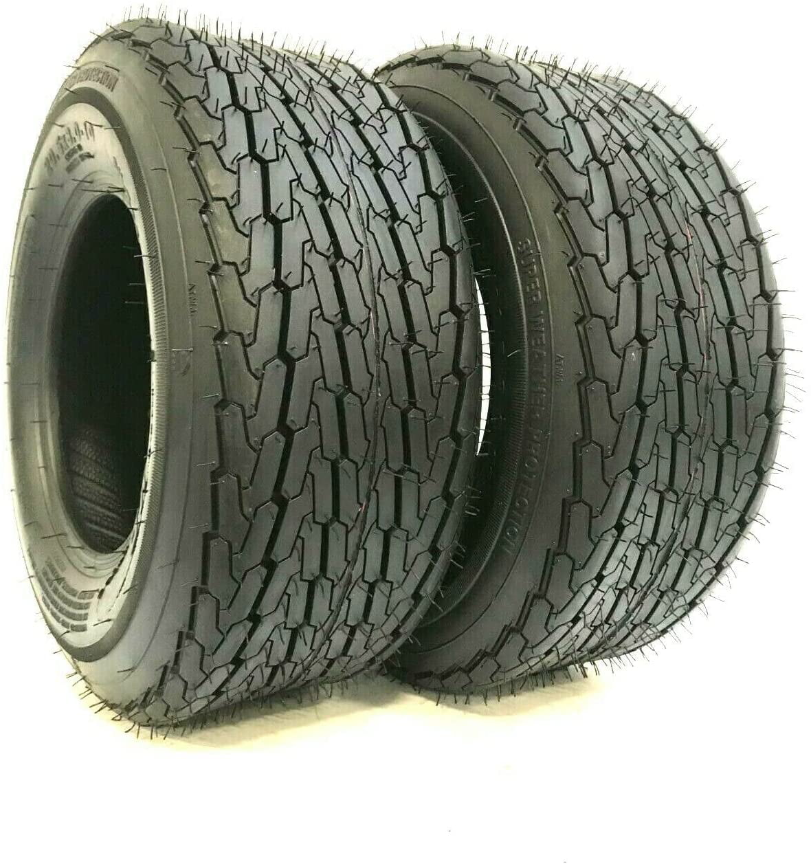 Two New 16.5x6.50-8 Heavy Duty 6 Ply Boat Camper Trailer Tires 16.5 650 8