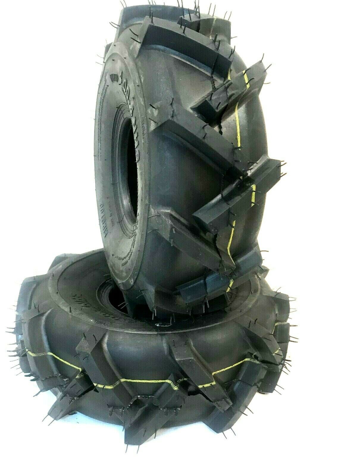 Justubes 4.00-4 Tubeless 4ply Lug Garden Tires for Go Karts Lawn Mower Bikes
