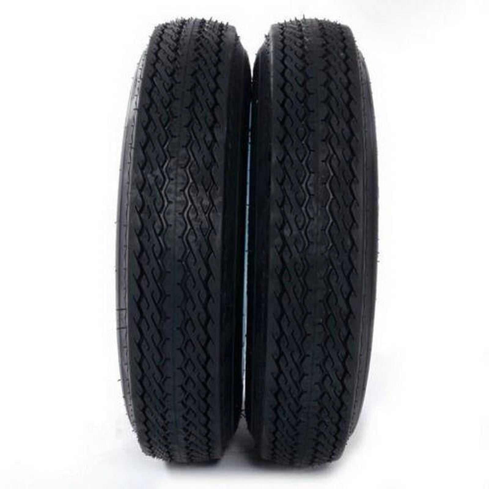 UBesGoo Set of 2 4.80-12 480-12 4.80 X 12 Trailer Tires On Rims 5 Lug Wheel White Spoke 785lbs