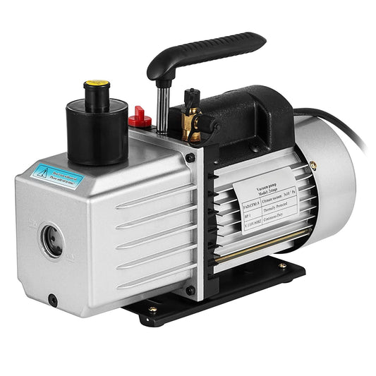 VEVOR Vacuum Pump 8CFM 1hp Two Stage Air Conditioning Vacuum Pump 120V 0.3PA Ultimate Vacuum Refrigerant HVAC Air Tool for Automobile Reparation Vacuum Evacuation (2-Stage, 8CFM)