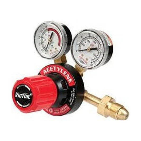 Victor Technologies 0781-9405 G250-15-510 Medium Duty Single Stage Acetylene Regulator, 15 psig Delivery Range, CGA 510 Inlet Connection