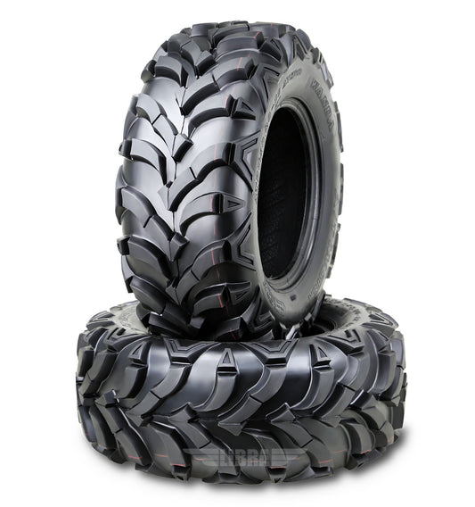 WANDA ATV Tire 24X8-11 24X8X11 6-Ply Solid Mud 20mm Tread, Set 2