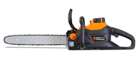 WEN 40V Max Lithium Ion 16-Inch Brushless Cordless Chainsaw with 4Ah Battery and Charger