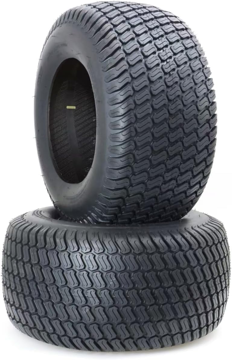 WOLF PACK 20X12-10 Lawn Mower Tires, Turf Saver Lawn & Garden Tires,  4 ply Tubeless, Set of 2