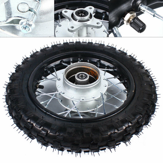 WUZSTAR 10" Rear Wheel Rim Tire 2.50-10 For 50cc-110cc Dirt Bikes SUNL ROKETA JOWAY NST