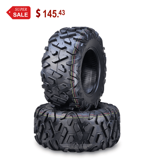 Wanda ATV/UTV Tires 25X10-12 25X10X12 6PR Bighorn Style 10376, Set 2