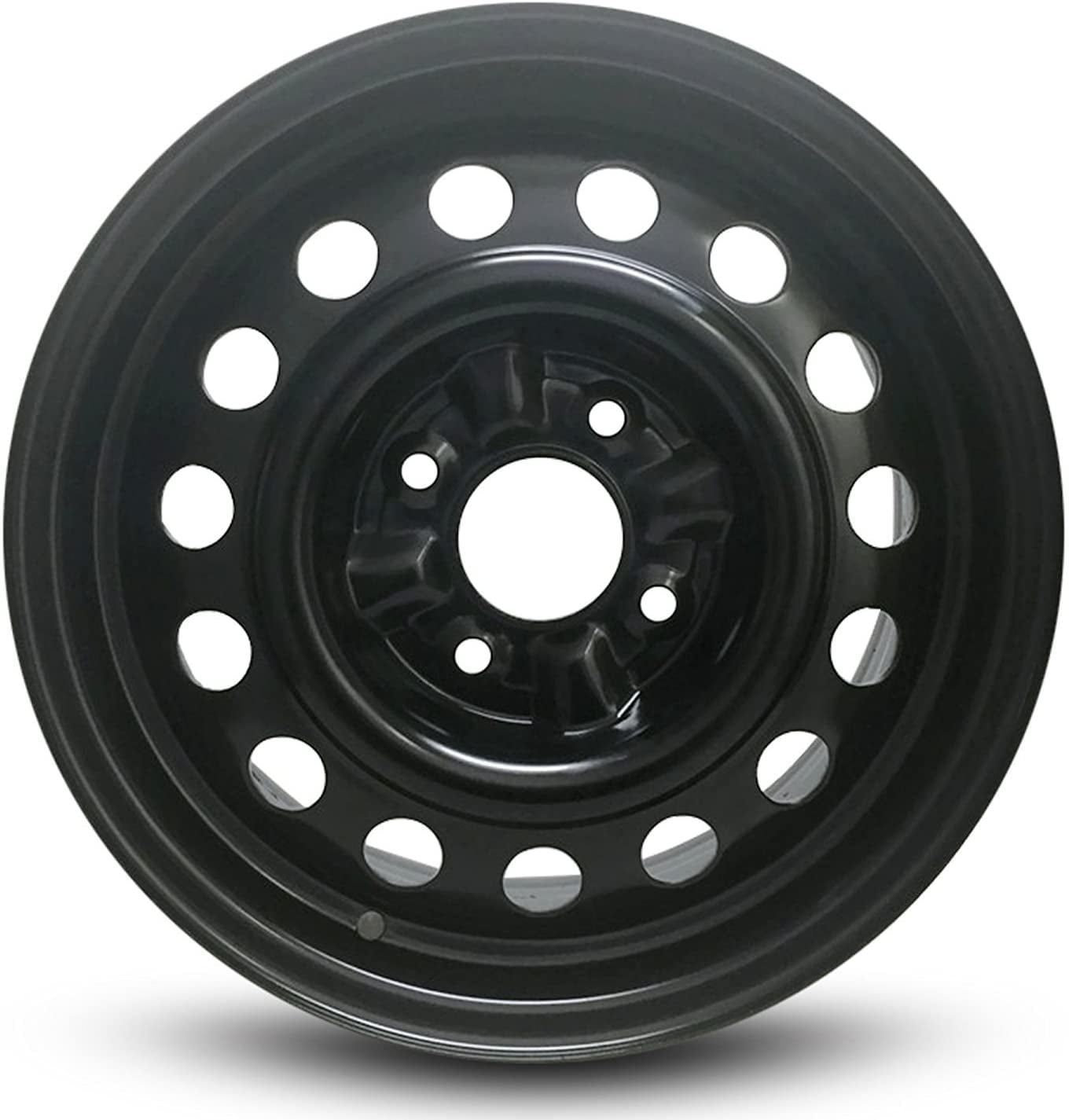 Wheel Fits 2003-2006 Nissan Sentra 15 inch 4 Lug Black Steel Rim Fits R15 Tire