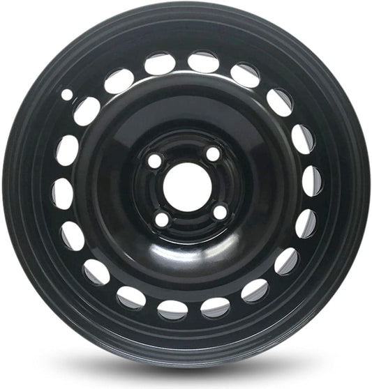 Wheel For 05-06 Pontiac Pursuit 07-10 Chevrolet Cobalt Pontiac G5 15x6 inch 4 Lug Black Steel Rim Fits R15 Tire