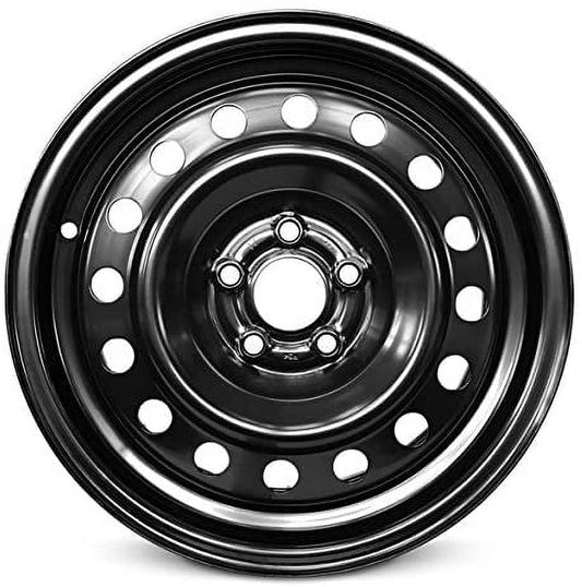 Wheel For 1995-1998 Oldmobile Achieva 15 inch 5 Lug Black Steel Rim Fits R15 Tire