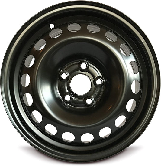 Wheel For 2006-2016 Volkswagen Jetta 15 inch 5 Lug Black Steel Rim Fits R15 Tire