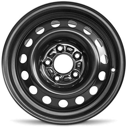 Wheel For 2010-2012 Dodge Caliber 15 inch 5 Lug Black Steel Rim Fits R15 Tire