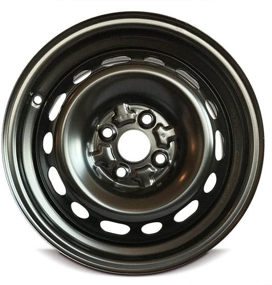 Wheel For 2011-2014 Mazda 2 15 inch 4 Lug Black Steel Rim Fits R15 Tire