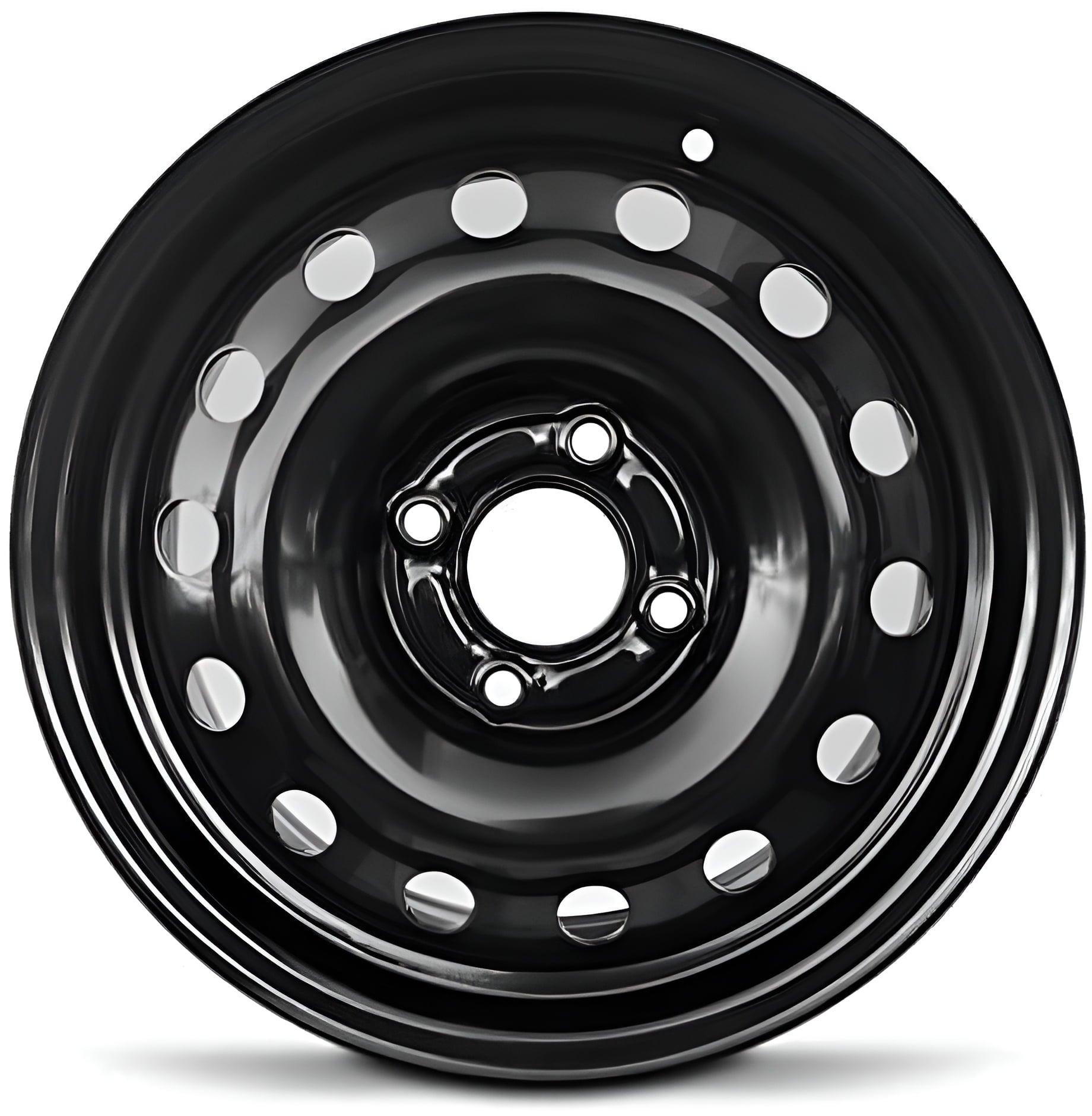 Wheel For 2011-2019 Ford Fiesta 2009-2011 Ford Focus 15 inch 4 Lug Black Steel Rim Fits R15 Tire