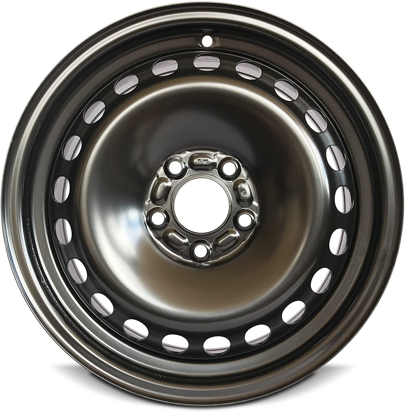 Wheel For 2013-2020 Ford Fusion 16 inch 5 Lug Black Steel Rim Fits R16 Tire