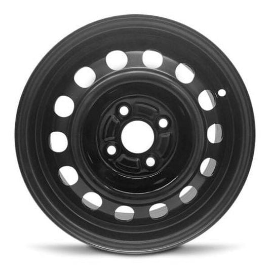 Wheel Rim for 2000-2005 Toyota Echo 14x5.5 in Painted Black Steel Rim Direct Fit