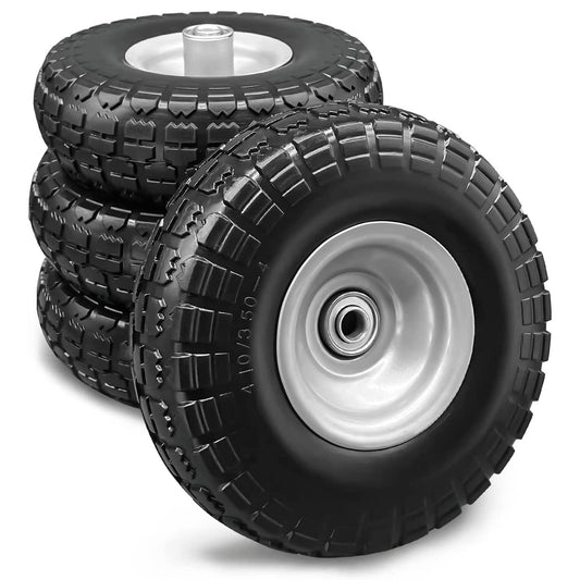 Wheel flat tubeless tires solid rubber tires