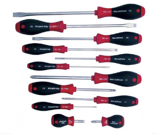 Wiha SoftFinish Slotted/Phillips Screwdriver - 12 Piece Set