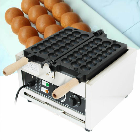 Wuzstar Commercial Bubble Waffle Maker 110V 1500W Nonstick Electric Waffle Balls Maker Machine, Time and Temperature Control