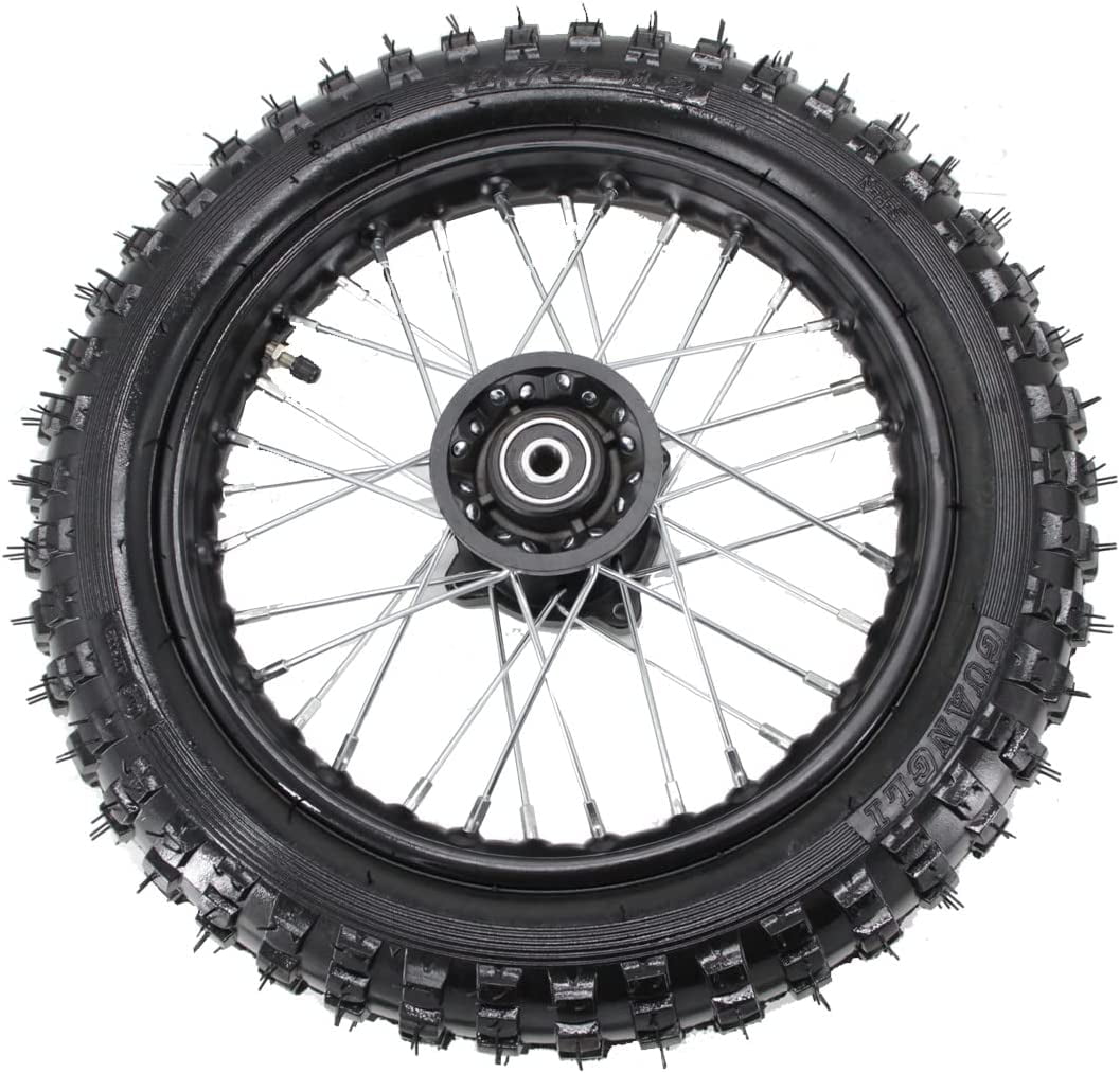 X-PRO 12" Front Wheel Rim Tire 2.75-10 with 12mm Bearing Assembly for Dirt Pit Bike