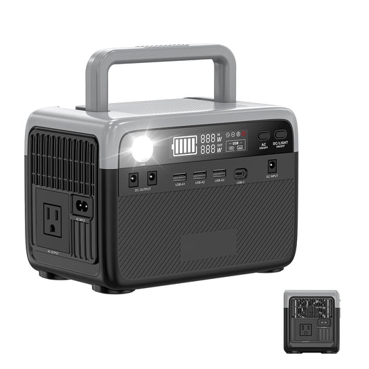 XCLOUD 300W(Peack 600W) Portable Power Station 296Wh Capacity Lithium Battery Solar Generator Fast Charging (Solar Panel Optional) for Home Backup Outdoor Camping
