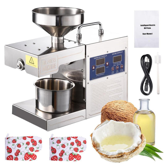 XIANERS Oil Press Extractor 80 Rpm Automatic Electric Oil Maker Stainless Steel Oil Expeller For Avocado Restaurant & Home Use Oil Maker robust