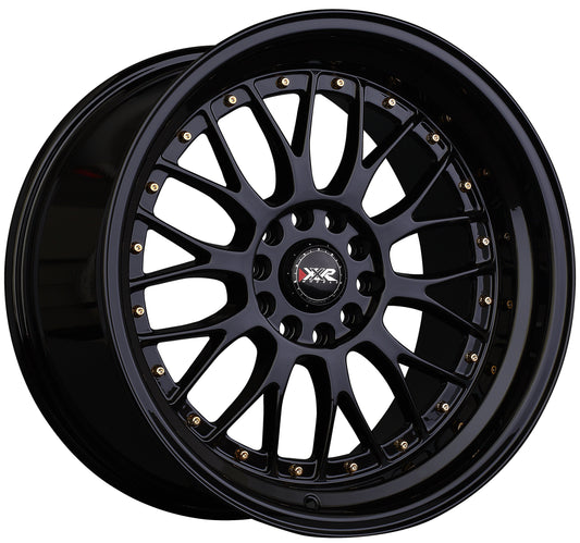 XXR 536 15x8 4x100/4x114.3 20et Black / Gold Rivets Wheel