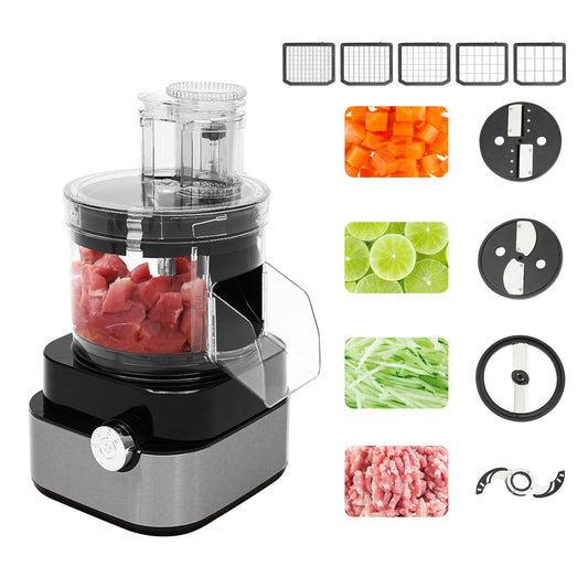 YIYBYUS Commercial Food Processor 5 in 1 Electric Vegetable Dicer Chopper Meat Grinder Blender