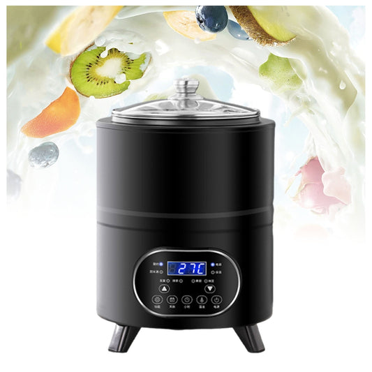 Yogurt Maker with Temperature Control,8L Multi-Function Stainless Steel Natto Fermenting Machine LCD Display Yoghurt Maker Machine for Homemade Yogurt Natto Rice Wine