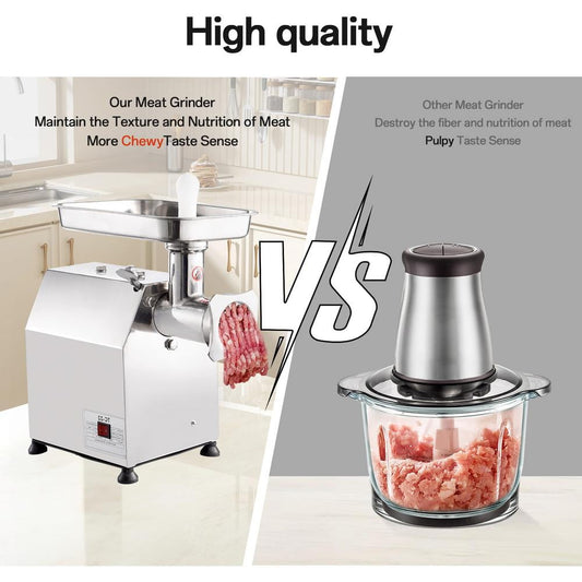 ZHAO Meat Grinding Machine Electric Meat Grinder Tool 110V Heavy Duty Commercial Food Processor Stainless Steel Multifunctional Grinding Tool for Home Kitchen Use suitable