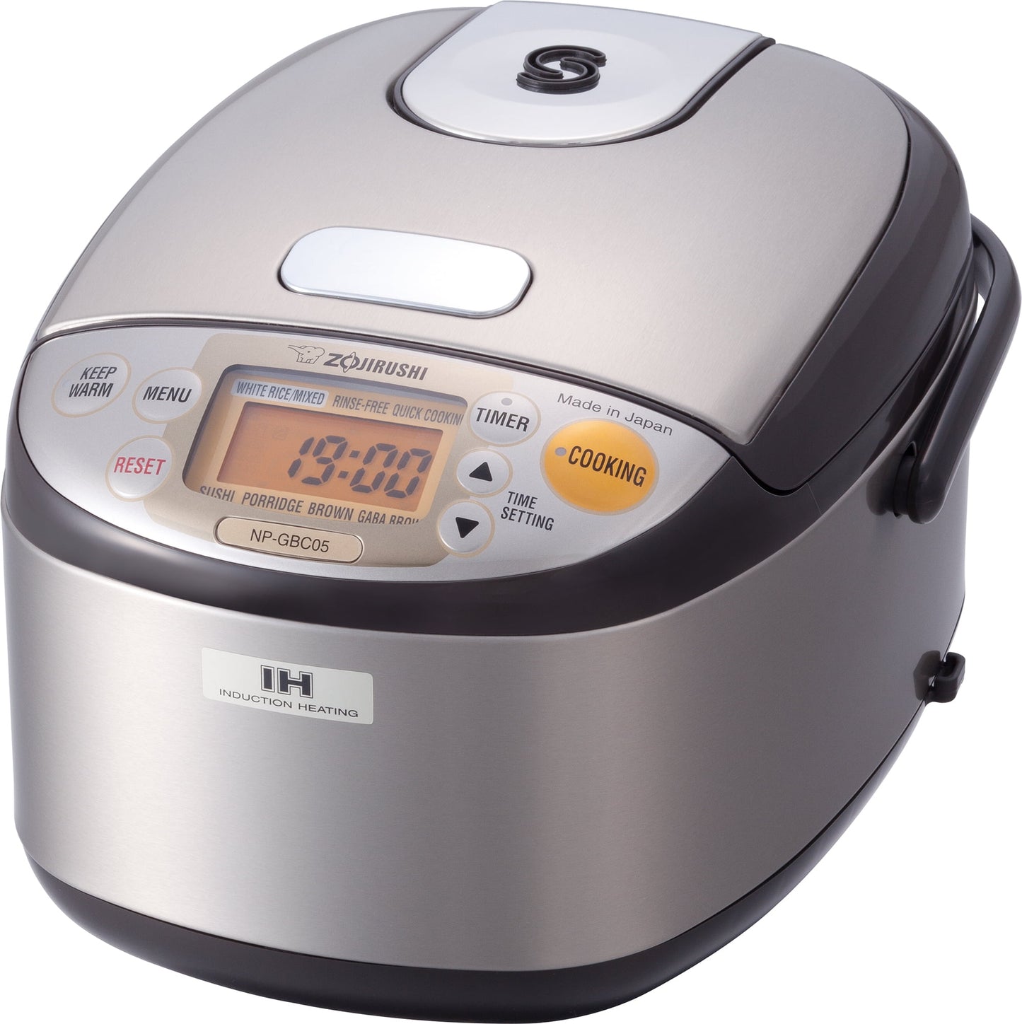 Zojirushi NP-GBC05XT 3 Cup (Uncooked) Induction Heating Rice Cooker & Warmer, Stainless Dark Brown, Made in Japan