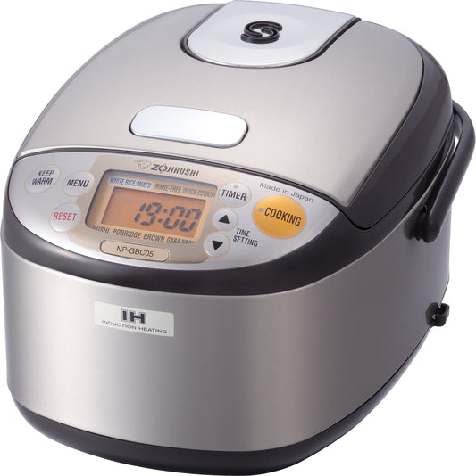 Zojirushi NP-GBC05XT 3 Cup (Uncooked) Induction Heating Rice Cooker & Warmer, Stainless Dark Brown, Made in Japan